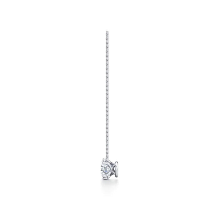 18K White Gold Elle Round Brilliant Lab Diamond Necklaces