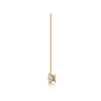 18K Yellow Gold Elle Round Brilliant Lab Diamond Necklaces