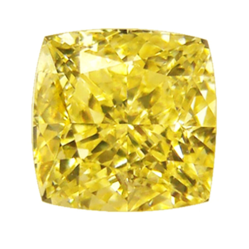 Cushion Yellow Lab-Grown Loose Diamond Stone