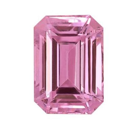 Emerald Step Cut Pink Lab-Grown Loose Diamond Stone