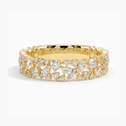 Marquise and Pear-shaped Diamond Ring 18K Yellow Gold