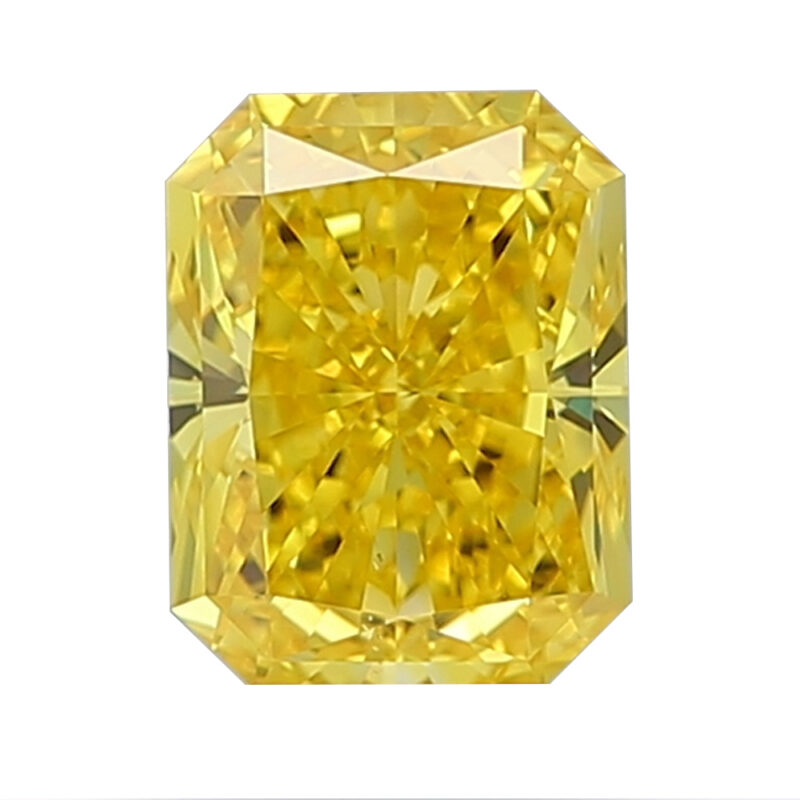 Radiant Cut Yellow Lab-Grown Loose Diamond Stone